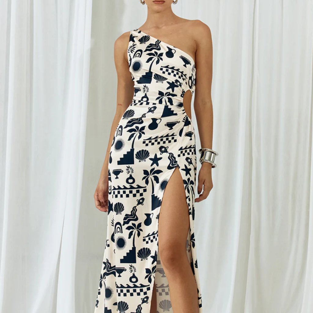 Runaway The Label Nammos Asym Dress